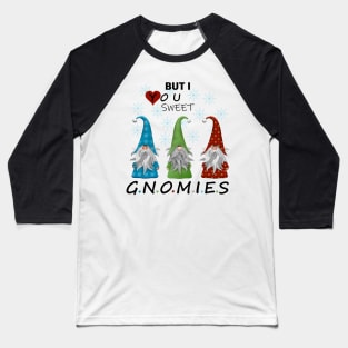 Funny merry christmas and happy new years with sweet gnomies Baseball T-Shirt